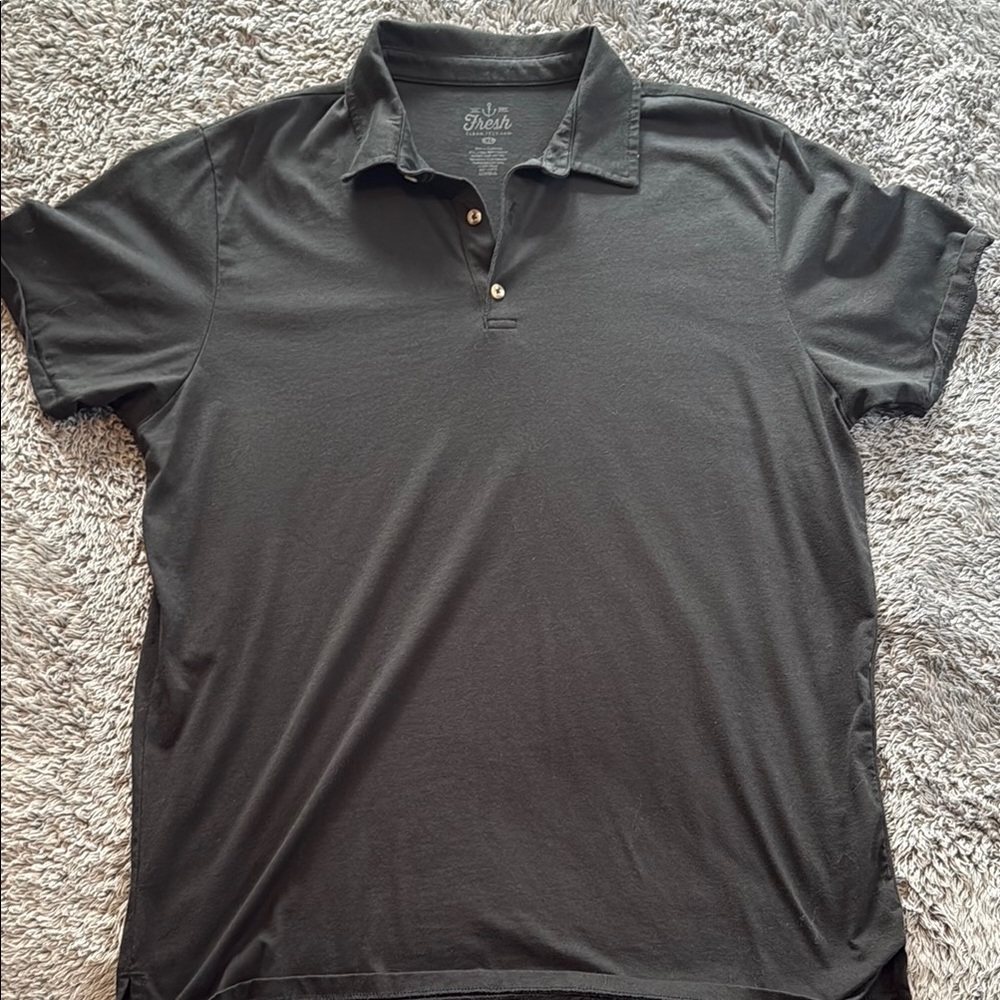 Fresh Black Polo Shirt Lightweight Performance